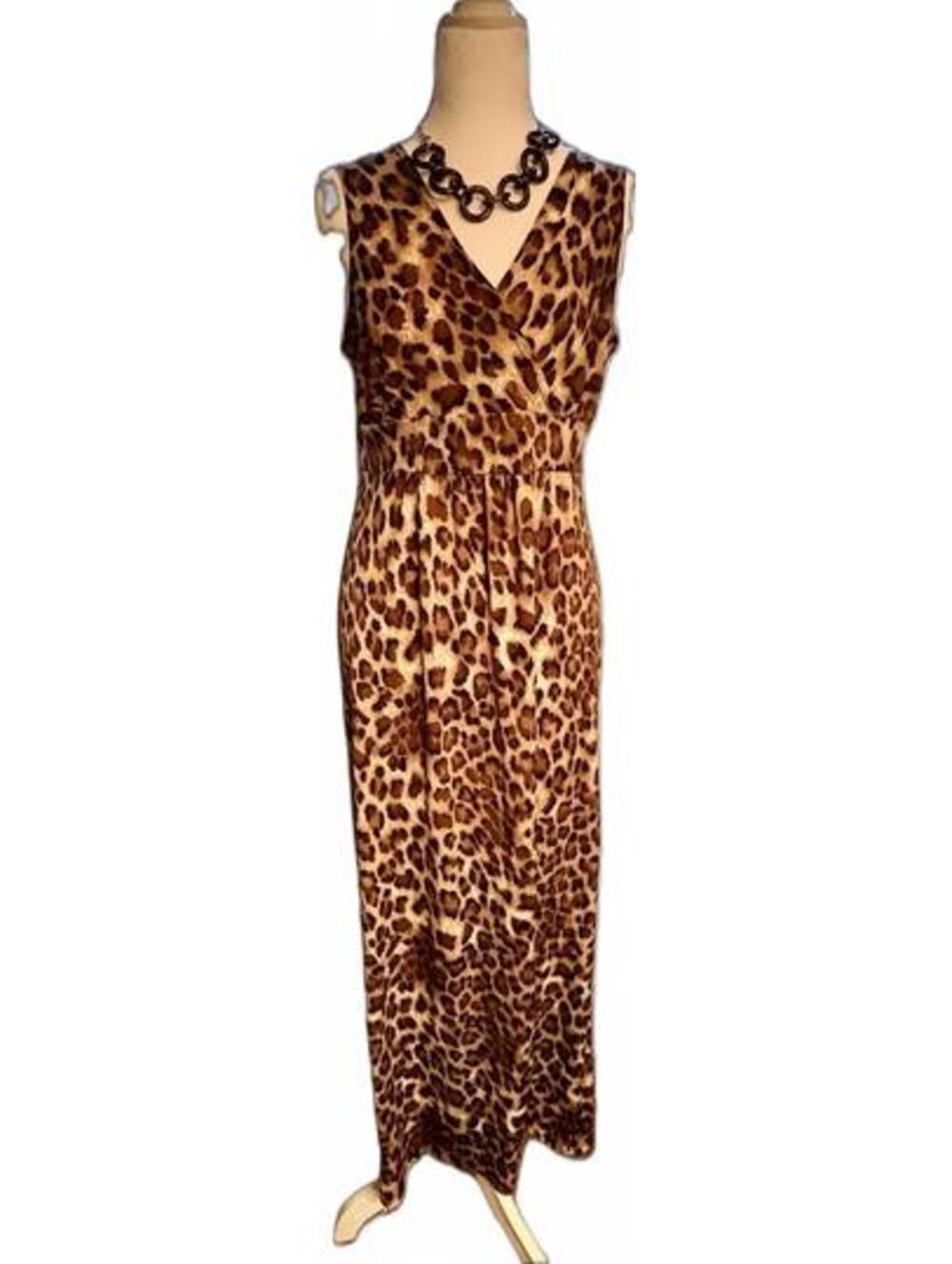Animal Print V-Neck Maxi Dress by Kate & Mallory S
